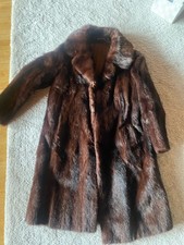 Mantel Fellmantel Braun