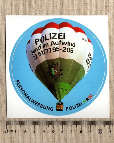 Aufkleber sticker polizei nrw - polizei,