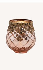 Windlicht Antik Glas Metall