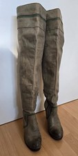 Da Stiefel Overknee Echtleder grün Gr.40 NP 239.- Urban Vintage NP 239,-.