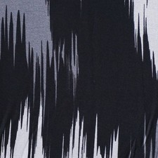 % Reststück 3m (GP 6,90 €/m) Viskosejersey abstrakt schwarz weiß grau NEU %