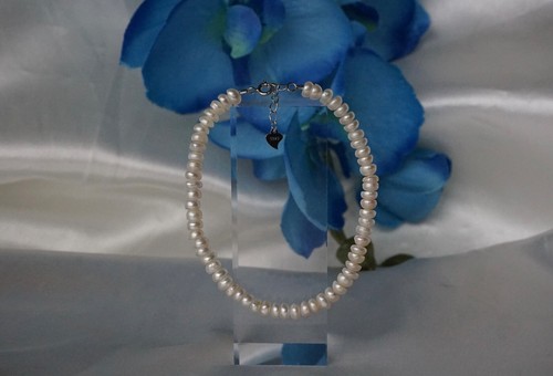 Pearl bracelet 925 - pearl, silver