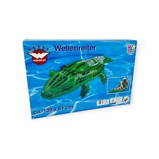 Happy People 77848 - Schwimmtier Krokodil mit 2 Handgriffen Aufblastier 145x47cm