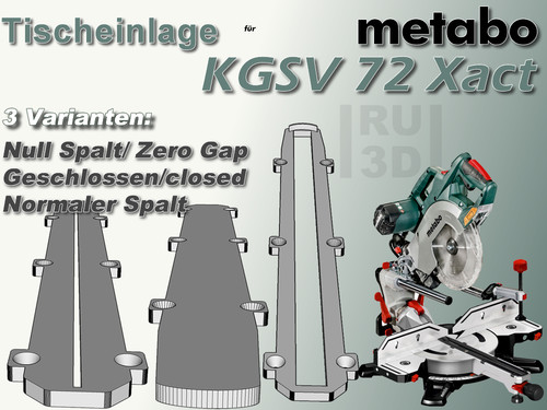 Tischeinlage metabo kgsv 72 - f.,