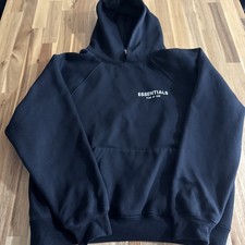 essentials fear of god hoodie black