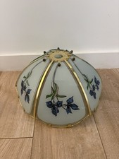 VINTAGE GLASPLATTE BLAUE IRIS