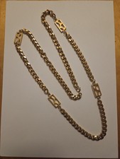 Kette Nachlass Goldfarben Modeschmuck Halskette Lang Statement