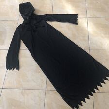 Halloween Sensenmann Kostüm schwarz mit Kapuze Gr. M / 40