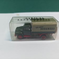 Brekina Modell 1:87 Nr. 38000 Lkw Borgward Pritsche/Plane dunkelgrün, neu in OVP