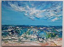 Ölbild Gemälde Landschaft Bild Original Unikat Ölgemälde 18x24cm am Meer