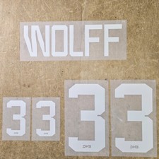 DHB Deutscher Handballbund Flock-Set Torwart 2023/2024 Wolff Nummer 33 weiß