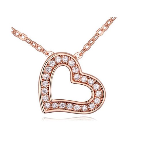 Rosegold halskette mit - halskette,