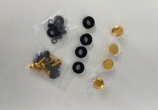 Harley Davidson Windschild Maske Club Style Schrauben Gold Halter