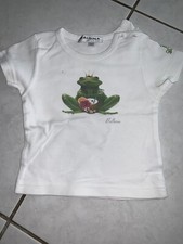 Balbina Kurzarm Shirt Gr. 9M 62/68 Weiß Frosch Glitzersteine