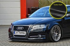 Spoilerschwert Frontspoiler Lippe ABS Audi A3 8PA Facelift mit ABE Carbon Optik
