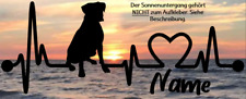 Aufkleber Hund Boxer Herzschlaglinie Wohnwagen, Auto