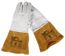 WIG Schweißerhandschuhe WELDERSTAR Premium-Qualität feines Leder mit Stulpen