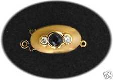 PERLSCHLIESSE GOLD BRILLANTEN 0,16ct/SAPHIR HANDARBEIT VK EUR 998,-