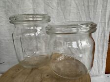 2 Einkochgläser mit Deckel Gerrix 3/4 1Liter Rillenrand Vintage deko Vorratsglas