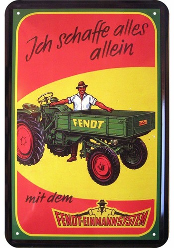Blechschild 20x30 fendt - blechschild,