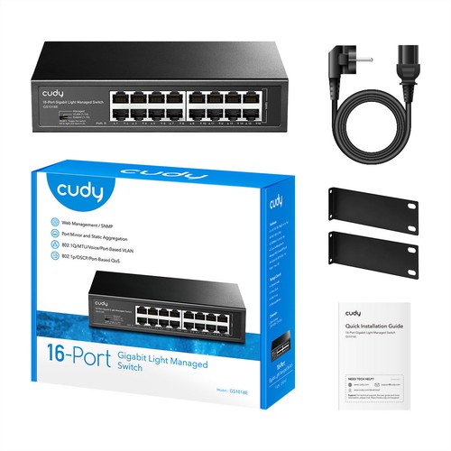 Cudy gs1016e port gigabit - cudy, 16-port