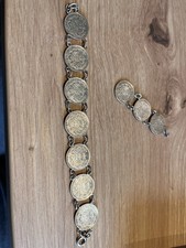  Trachtenschmuck, Armband, Münzen, Deutsches Kaiserreich, 10 x 1/2 Mark, Erhalt!