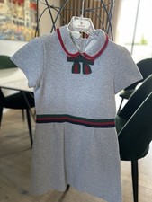 Gucci Kleid Mädchen Grau Rot