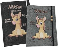 U Heft Hülle mit Namen Filz