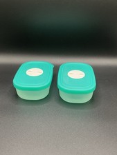 Tupperware 2 Vorratsbehälter Dosen 11,3x7,5x4 cm Kühlschrank-System 140ml Grün