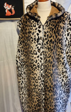 Made in Italy, Dicke Damen Weste, Kaputze, Leo-Muster, Wildleder, Größe ca 54/56