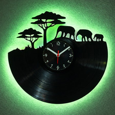 Wanduhr elefant aus vinyl - aus,