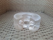 Stövchen - Glas - Massiv - Vintage - Rund  - Dm. 13 cm  - Höhe 6 cm - 800 Gramm