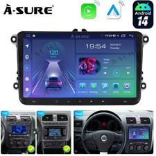Android 14 Autoradio CarPlay GPS Navi Für VW Golf 5 6 Passat Touran Caddy Jetta