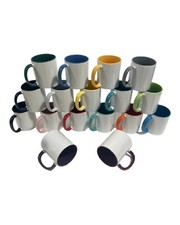 1. Stk. Sublimationstasse, farbige Innenseite / Griff (17 Farben)