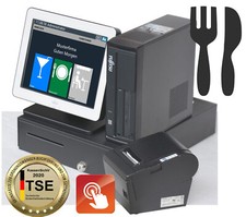 KASSENSYSTEM TSE KASSE GASTRONOMIE BLITZKASSE TOUCHSCREEN MONITOR DRUCKER #KA17