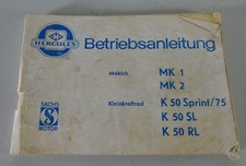 Betriebsanleitung Hercules MK 1 / MK 2 | K 50 Sprint/75 / K 50 SL / K 50 RL