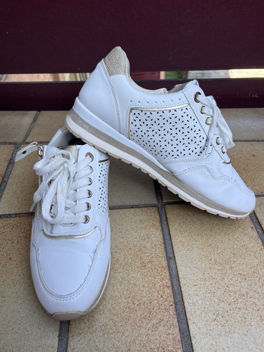 Damen sneaker weiß gold - gold, gr