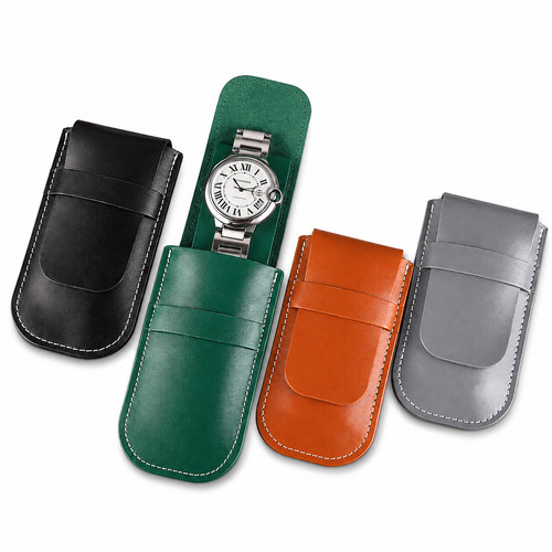 Uhrenetui leder schwarz reise - leder,