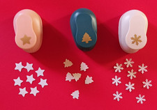 Folia® Motivstanzer 3er Set Weihnachtsmotiv Tannenbaum Sterne Schneeflocken