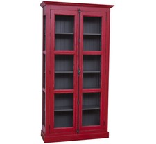 Vitrine Vitrinenschrank Schrank Regal Regalschrank schmale Vitrine Landhaus