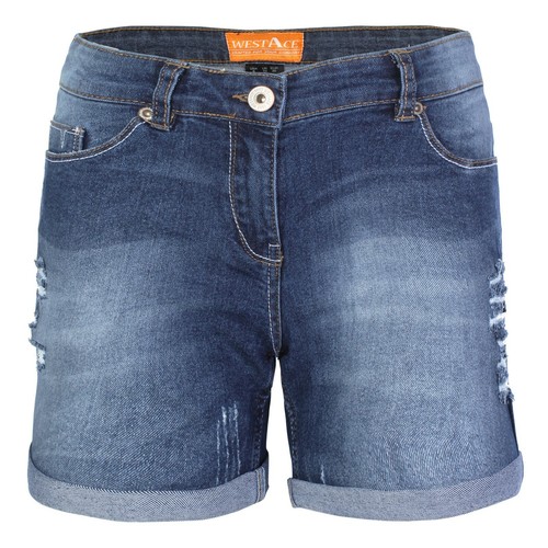 Damen jeans shorts - jeans, destroyed