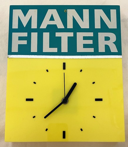 Werbeuhr mann filter vintage - werbeuhr,