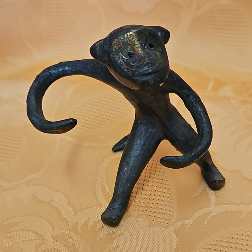Bronze skulptur affe tierfigur - bronze,