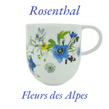Rosenthal Brillance Fleurs des Alpes Becher mit Henkel 0,34 L