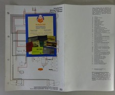 Elektrischer Schaltplan / Zusatzschaltplan VW 1600 Typ 3 Modelljahr 1971