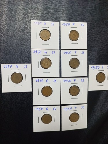 Brd pfennig 1950 f - 5,