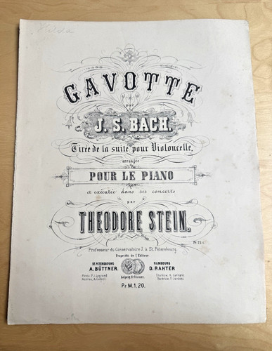 Antike noten bach gavotte - antike,