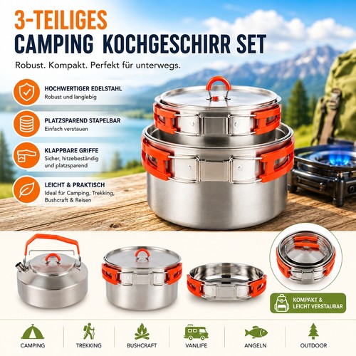 Camping kochgeschirr set - camping,