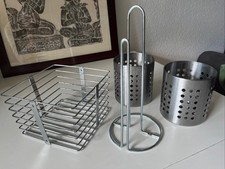 4x Edelstahl Küchenhelfer