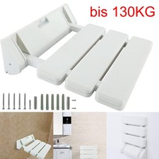 Duschklappsitz Duschsitz Klappbar Wandmontage Belastbar bis 130kg Tragkraft DE